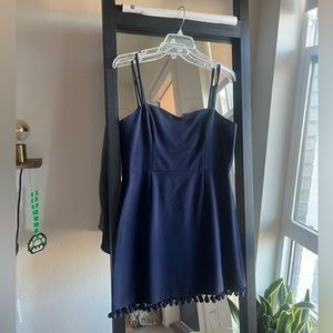 Pom Pom hem shift dress